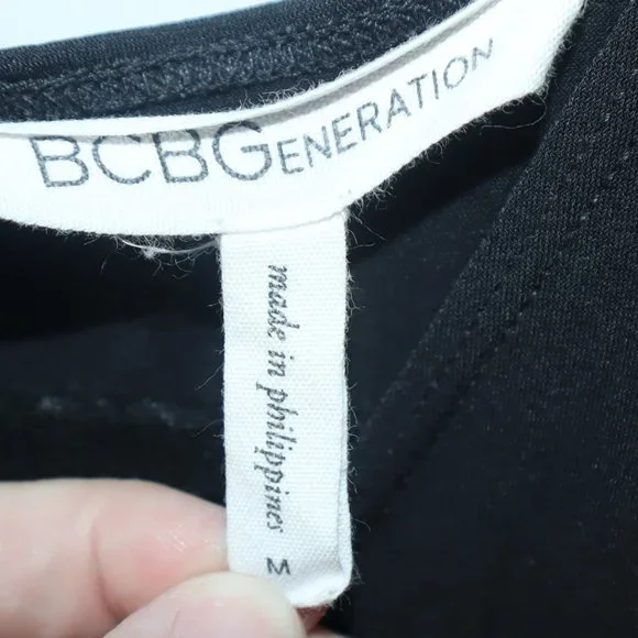 BCBGeneration Black Long Sleeve Romper Women's Size M - Picture 6 of 7